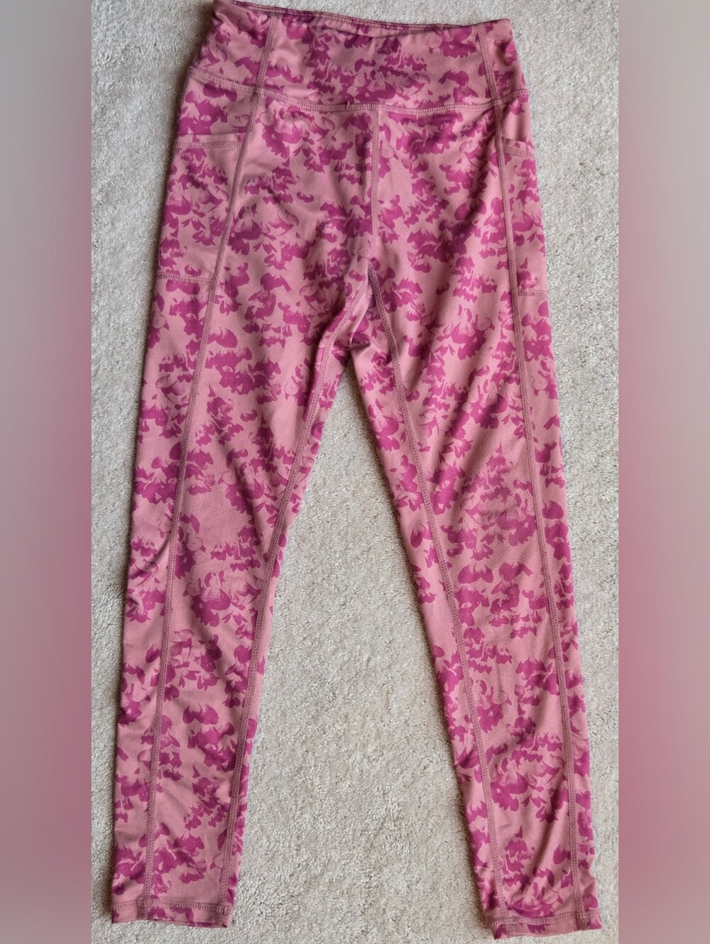 Zella Pink Floral-Print Kids Leggings